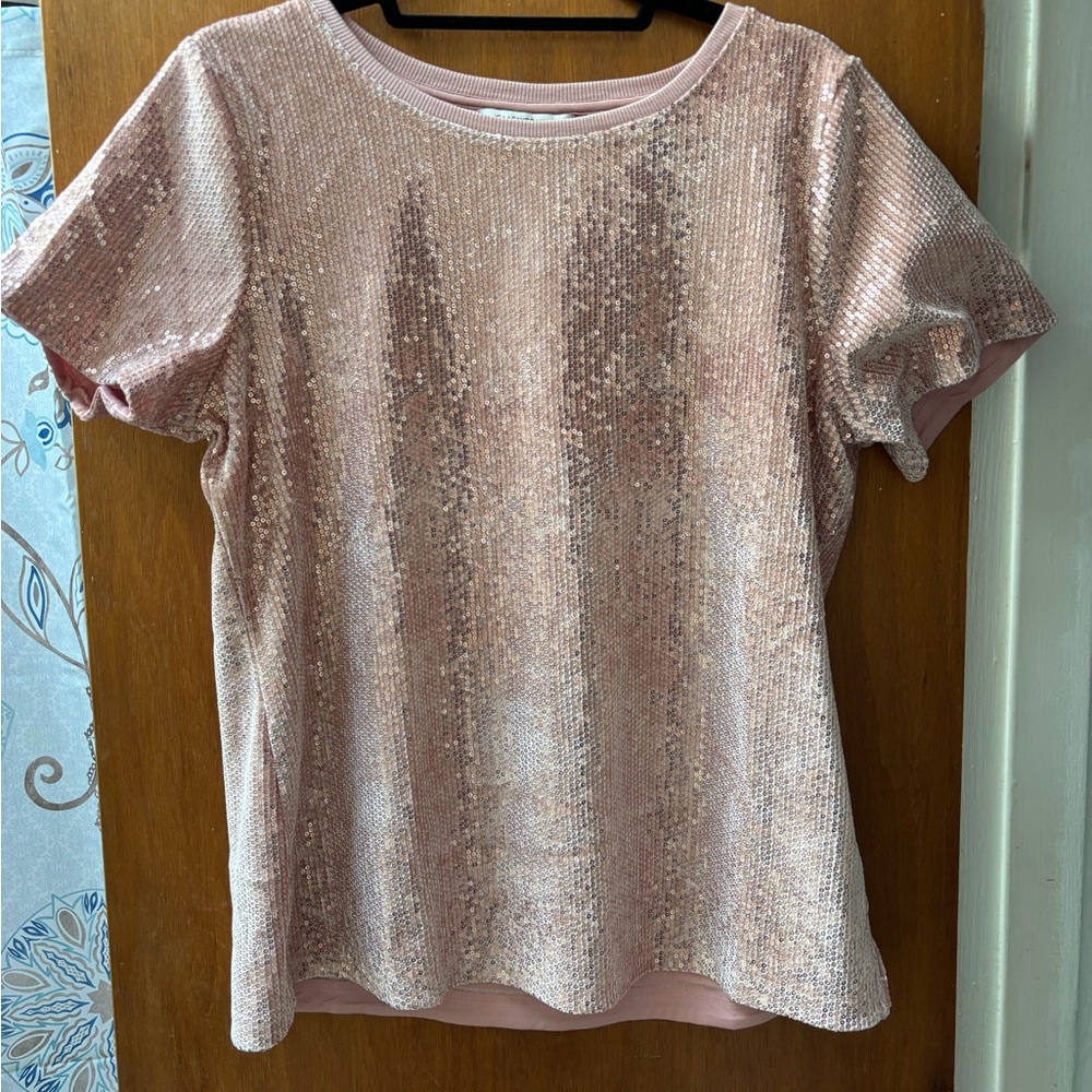 Pink Sequin Women's Top